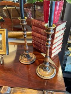 A Pair of Turned Candlesticks - 3844146