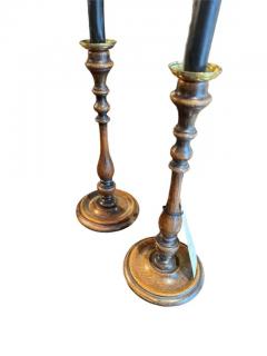 A Pair of Turned Candlesticks - 3844173