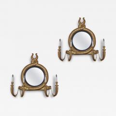 A Pair of Unusual Regency Period Convex Mirrors - 3635850