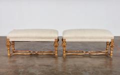 A Pair of Upholstered Giltwood Benches - 4559371
