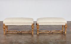 A Pair of Upholstered Giltwood Benches - 4559379