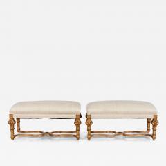 A Pair of Upholstered Giltwood Benches - 4559447