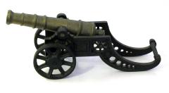A Pair of Victorian Brass Ornamental Signal Cannons on Cast Iron Carriages - 1177997