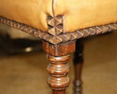 A Pair of Vintage Walnut and Upholstered Stools - 3554657