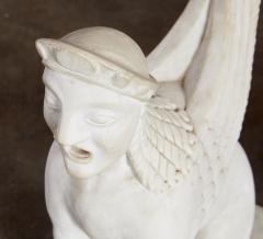 A Pair of White Marble Carved Sphinxes - 4740463