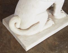 A Pair of White Marble Carved Sphinxes - 4740466