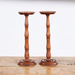 A Pair of Yew Wood Stands - 3274503