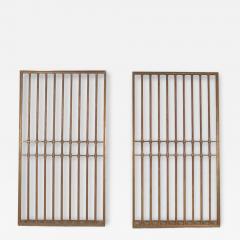 A Pair of bronze panels gates from a bank C 1910  - 3720223