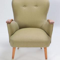 A Pair of restored Danish armchairs with rolled arms Circa 1950 - 3019348