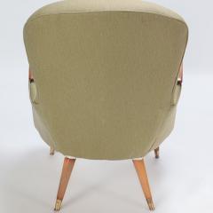 A Pair of restored Danish armchairs with rolled arms Circa 1950 - 3019350