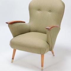 A Pair of restored Danish armchairs with rolled arms Circa 1950 - 3019355