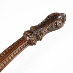 A Parcel Gilt Walnut Tiller Possibly From An Officer s Rowing Gig - 1226715