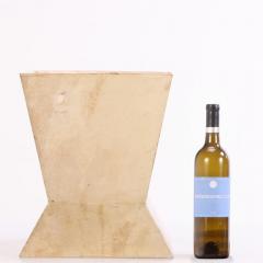 A Parchment Covered Geometric Waste Basket  - 4273647