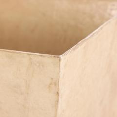 A Parchment Covered Geometric Waste Basket  - 4273650