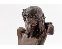 A Patinated Bronze Bust of Jesus Christ by Clesinger and Barbedienne 12 High - 4552851