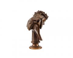 A Patinated Bronze Bust of Jesus Christ by Clesinger and Barbedienne 15 High - 4552859