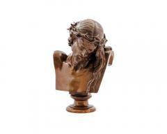 A Patinated Bronze Bust of Jesus Christ by Clesinger and Barbedienne 15 High - 4552860