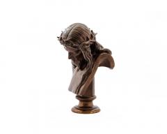 A Patinated Bronze Bust of Jesus Christ by Clesinger and Barbedienne 15 High - 4552861