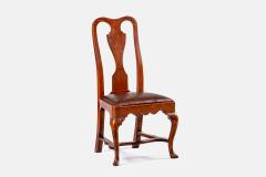 A Philadelphia side chair with original leather seat and stretcher base - 1663137