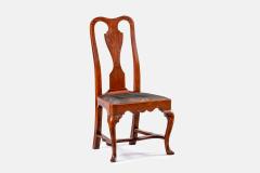 A Philadelphia side chair with original leather seat and stretcher base - 1663138