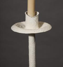 A Plaster and Steel Gesso Painted Floor Lamp in the Giacometti Taste - 3513971