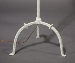 A Plaster and Steel Gesso Painted Floor Lamp in the Giacometti Taste - 3513977