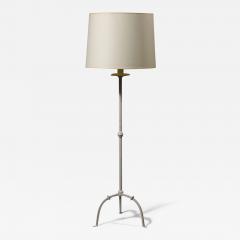 A Plaster and Steel Gesso Painted Floor Lamp in the Giacometti Taste - 3517496