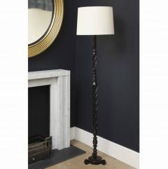 A Portuguese Carved and Turned Ebony and Ivory Floor Lamp 1920s - 271802