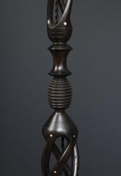 A Portuguese Carved and Turned Ebony and Ivory Floor Lamp 1920s - 271804