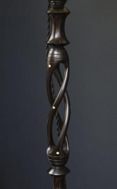 A Portuguese Carved and Turned Ebony and Ivory Floor Lamp 1920s - 271807