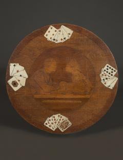 A Pyrographic Polychrome Games Table Decorated with Symbols Universities - 333168