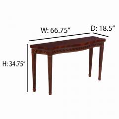 A Quality Georgian style mahogany console table C 1950 Branded Stanford  - 4211461
