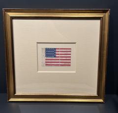 A RARE 19 STAR FLAG AMERICAN PARADE FLAG INDIANA STATEHOOD CIRCA 1870 - 4206687
