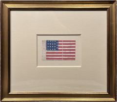 A RARE 19 STAR FLAG AMERICAN PARADE FLAG INDIANA STATEHOOD CIRCA 1870 - 4207727