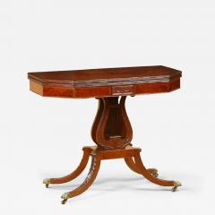 A RARE FEDERAL LYRE BASE CARD TABLE - 3098252