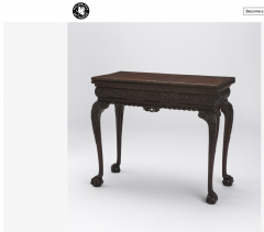 A RARE GEORGE II MAHOGANY TEA TABLE - 4414523