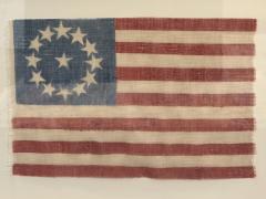 A RARE THIRTEEN STAR AMERICAN PARADE FLAG CIRCA 1875 1895  - 4179179