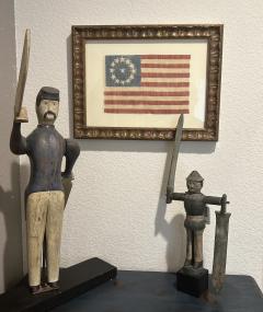A RARE THIRTEEN STAR AMERICAN PARADE FLAG CIRCA 1875 1895  - 4179180