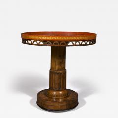 A RARE WALNUT AND BOXWOOD INLAID CIRCULAR CENTER TABLE - 3436057