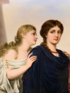A RECTANGULAR FRAMED KPM PLAQUE OF TWO GREEK WOMEN - 3566737