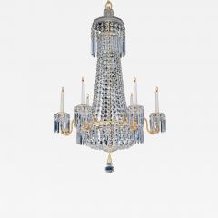 A REGENCY SIX LIGHT TENT AND BASKET CHANDELIER - 4218418