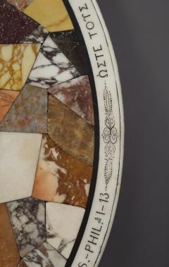 A REMARKABLE CENTER TABLE WITH INSCRIBED TOP MADE WITH A MOSAIC - 3453196