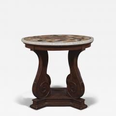 A REMARKABLE CENTER TABLE WITH INSCRIBED TOP MADE WITH A MOSAIC - 3454911