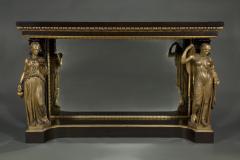 A REMARKABLE EBONIZED AND GILT SIDE TABLE - 3434585