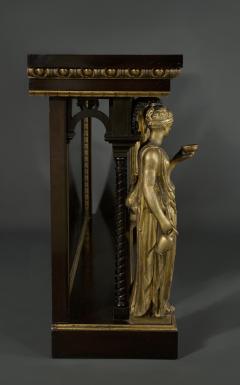 A REMARKABLE EBONIZED AND GILT SIDE TABLE - 3434607