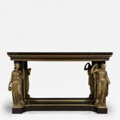 A REMARKABLE EBONIZED AND GILT SIDE TABLE - 3436058