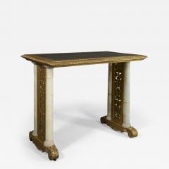 A REMARKABLE GILTWOOD FRETWORK WRITING OR CENTER TABLE - 3648535