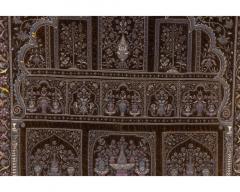 A Rare 18th Century Middle Eastern Silk and Silver Thread Green Velvet Tapestry - 3210615