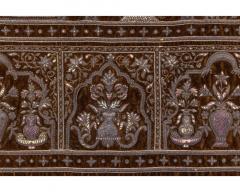 A Rare 18th Century Middle Eastern Silk and Silver Thread Green Velvet Tapestry - 3210621