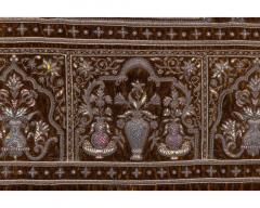 A Rare 18th Century Middle Eastern Silk and Silver Thread Green Velvet Tapestry - 3210625